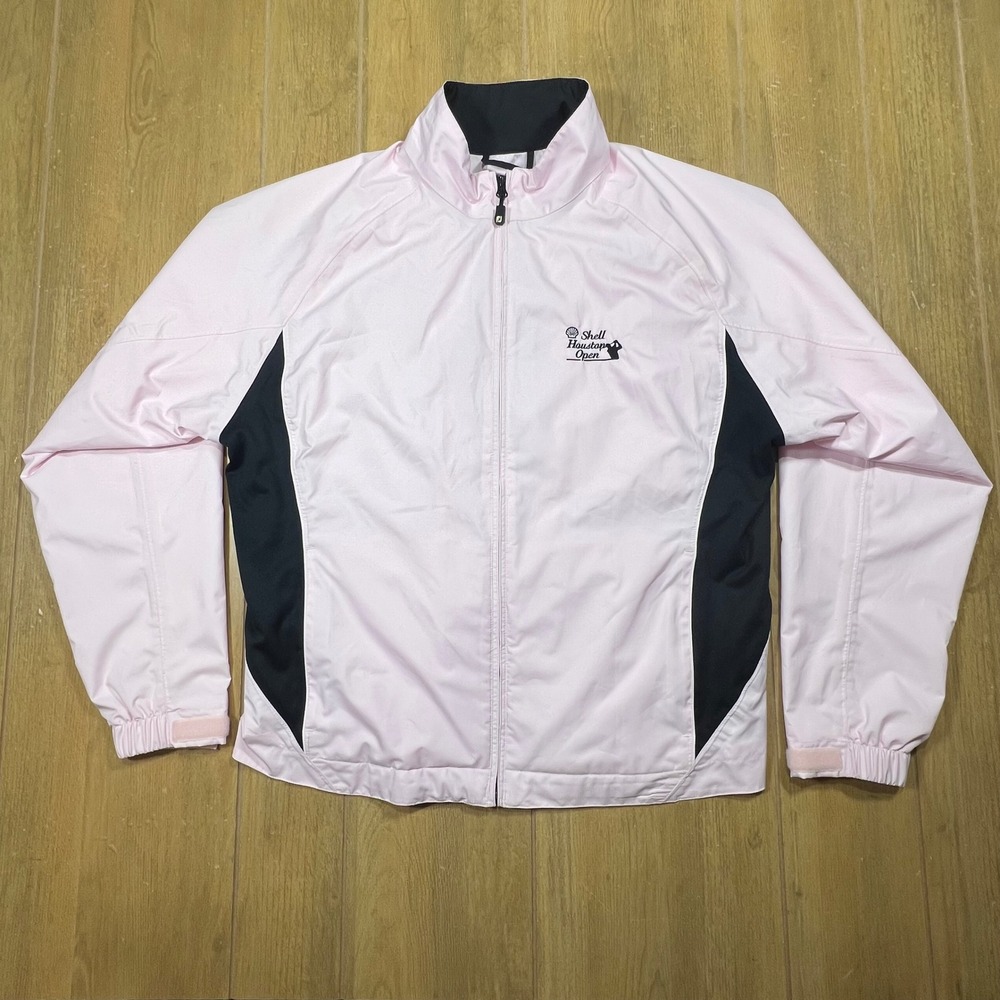 FootJoy‎ DryJoys Womens Pink Shell Houston Open Golf Windbreaker Jacket Medium